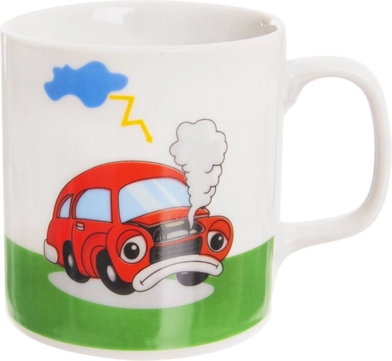 Dječja porculanska šalica s motivom auta 225 ml