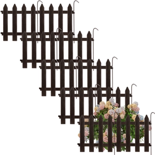 Smeđa vrtna ograda 30 × 30 cm, set 10 kom