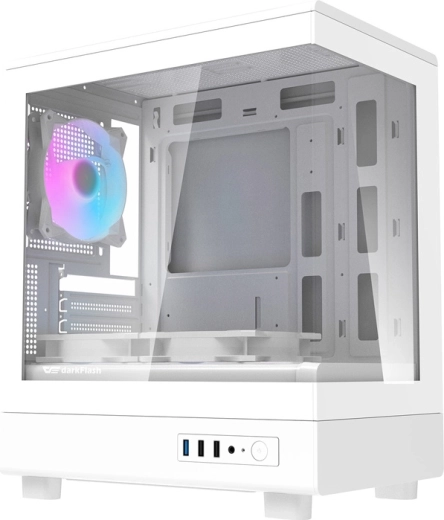 Računalno kućište DarkFlash DB330M Mini Tower (bijelo) s ARGB ventilatorima