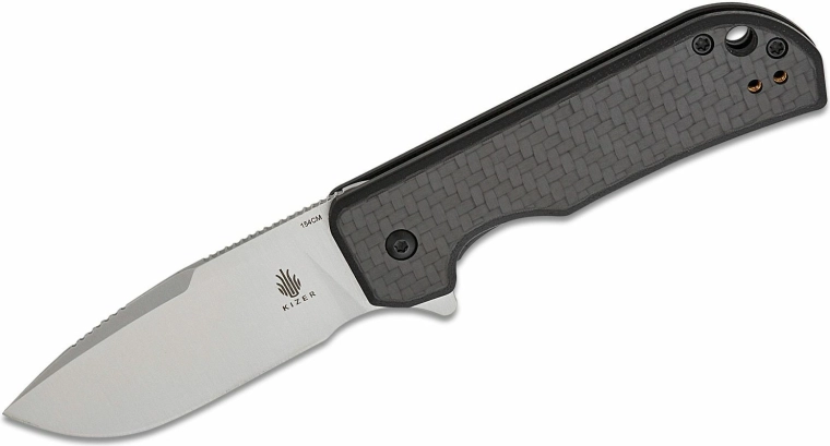 Kizer Nice Guy džepni nož 6,1 cm, satenski, karbonska vlakna