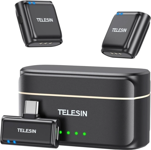 Bežični rever mikrofon Telesin s USB‑C prijemnikom i powerbankom