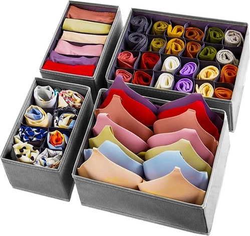 Set organizatora za rublje 4 kom – siva
