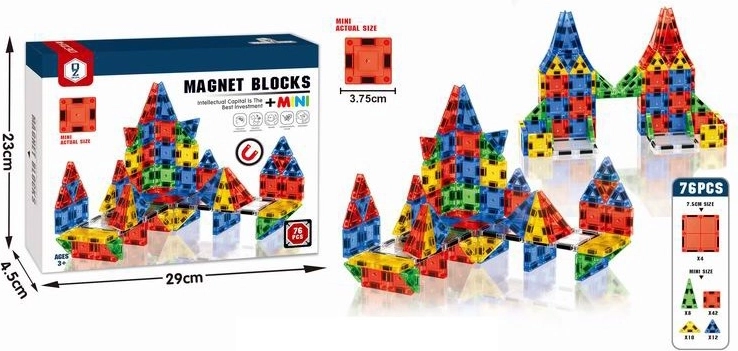 Magnetična građevna set 76 dijelova za djecu