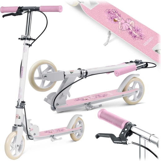 Dječji sklopivi romobil RICOKIDS Kodi balerina, kotači 145 mm, ručna i nožna kočnica