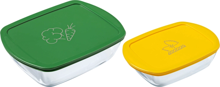 Set pravokutnih staklenih posuda PYREX 1,2 l i 2,5 l