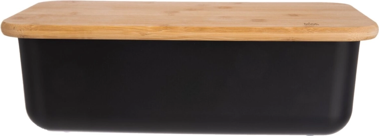Kutija za kruh Black s bambusovim poklopcem 40 × 23 × 13 cm