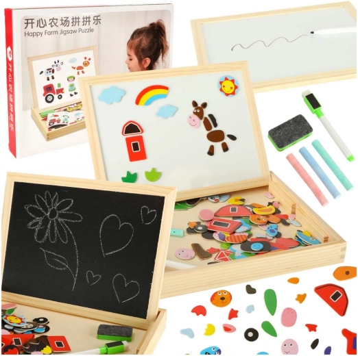 Magnetna i Kreda Ploča s Puzzleima