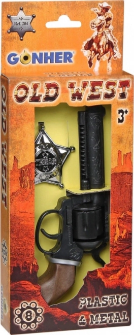 Kaubojski revolver sa značkom GONHER