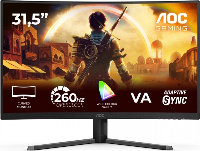 Zakrivljeni gaming monitor 31,5" AOC C32G42ZE VA 240 Hz