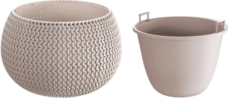 Žardinijera Splofy Bowl s uloškom 29 cm moka