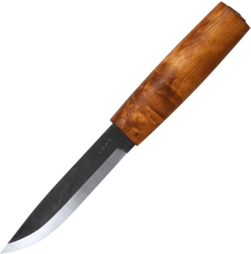 Helle Viking vanjski lovački nož 11 cm, drvo od korijenove breze, kožna futrola