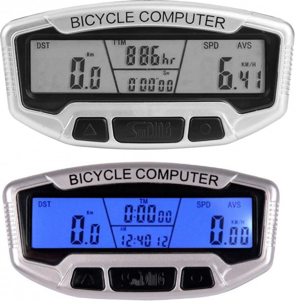 Vodootporan ciklokompjuter LCD za bicikl s 28 funkcija