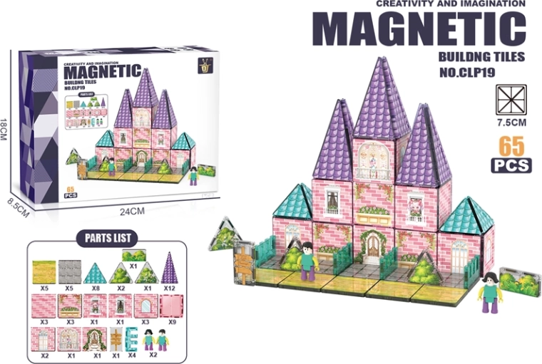 Magnetski građevinski set dvorac 65 dijelova