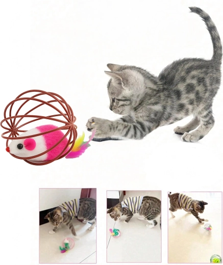 Plišani miš s perima i zvečkom