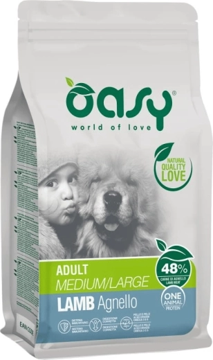 Oasy One Animal Protein Adult Medium/Large janjetina 12 kg – granule za pse
