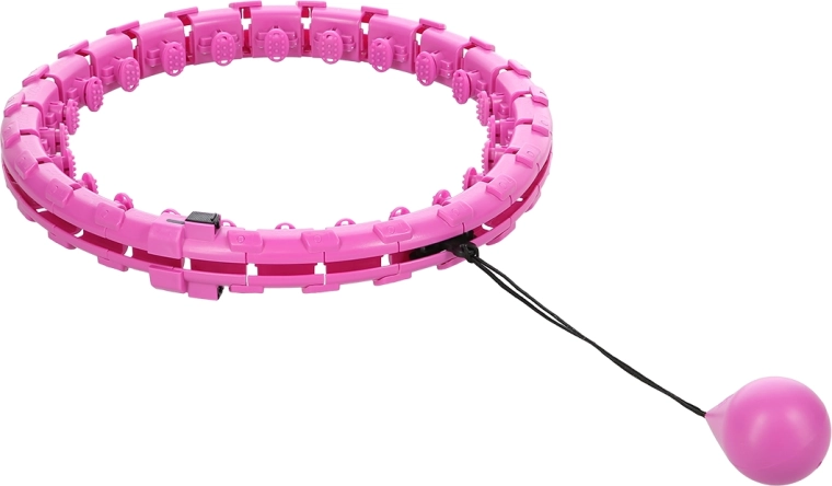 Masažni pametni hula hoop s utezima ljubičasti