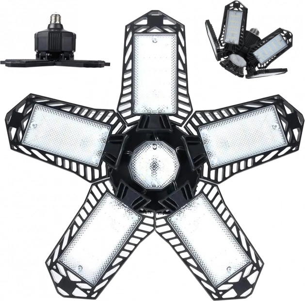 Stropna sklopiva LED radionička svjetiljka E27, 80 W, 8000 lm