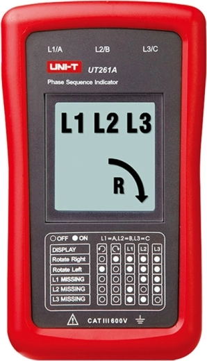 Uni-T UT261A tester redoslijeda faza i smjera vrtnje motora