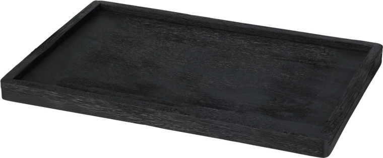 Ukrasna drvena plitica 30 × 20 × 2,5 cm – crna
