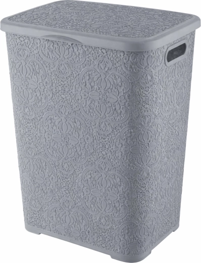 Koš za prljavo rublje 60 l plastični sa svijetlim poklopcem