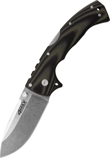 cold steel 4-max džepni nož, crno‑zelen, G10, stonewash, klip