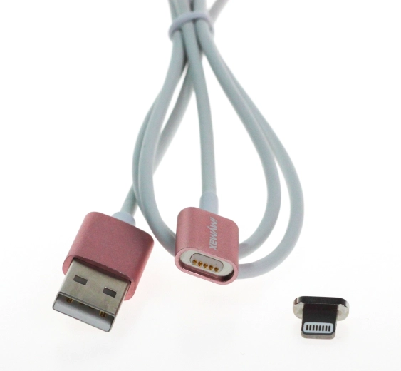MyMax magnetski Lightning kabel 1 m ružičasti