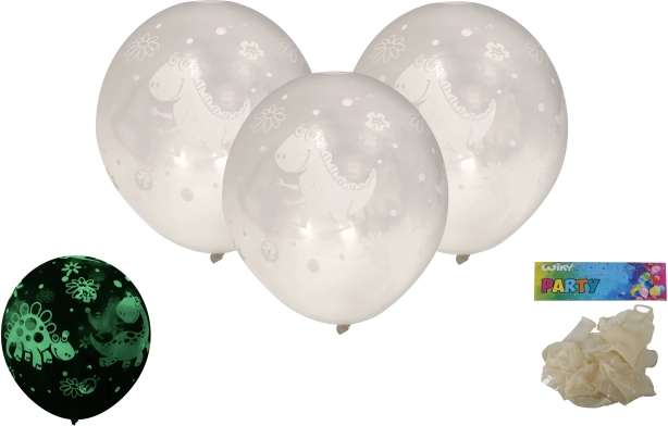 Napuhavajući baloni 30 cm, svijetle u mraku – set 6 kom