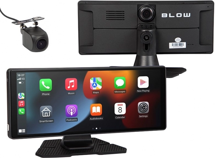 Multimedijska stanica s bežičnim Apple CarPlay 5.0 i Android Auto, dvostruka dash kamera i parkirna kamera BLOW