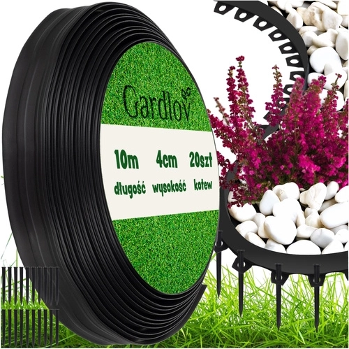 Vrtni rubni kamen 4 cm x 10 m Gardlov crni