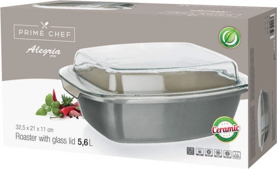 pekač Prime Chef Alegria 5,6 l sa staklenim poklopcem