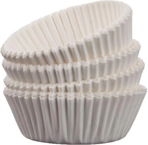 Papirnate košarice za kolače 4,5 cm – bijele, 100 kom