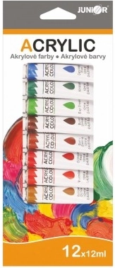 Akrilne boje 12×12 ml u kutiji