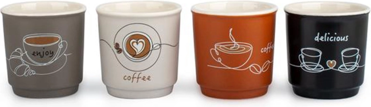 Keramička espresso šalica Coffee 90 ml, 4 dizajna