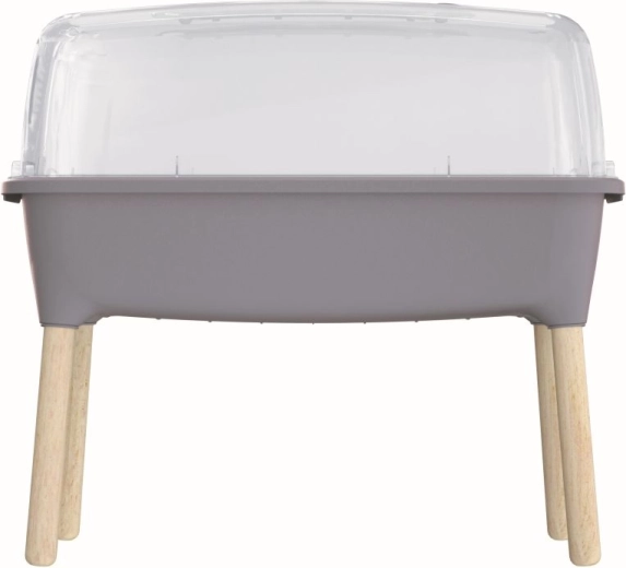 Visoka sadilica Respana Planter Wood High Set 78 cm – sivi kamen