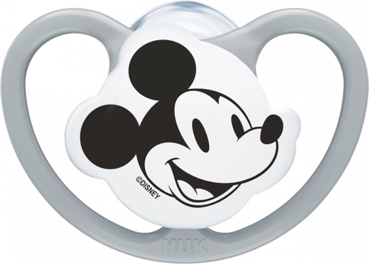 Duda NUK Perfect Match Air DISNEY MICKEY MOUSE, silikonska, 0–6 mjeseci, siva