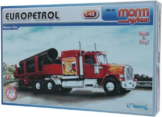 Konstruktorski set Monti System Europetrol Western Star 1:48