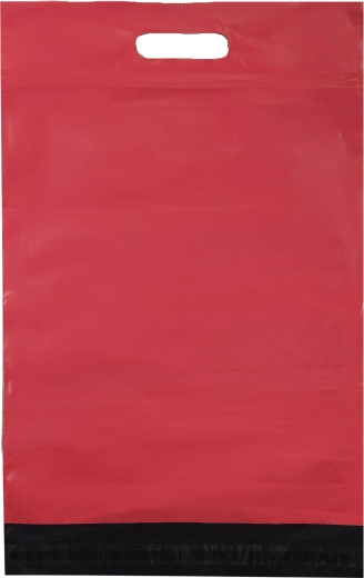 Crvene kurirske plastične omotnice s ručkom 400 × 500 + 70 mm, 50 kom, tisk Thank You