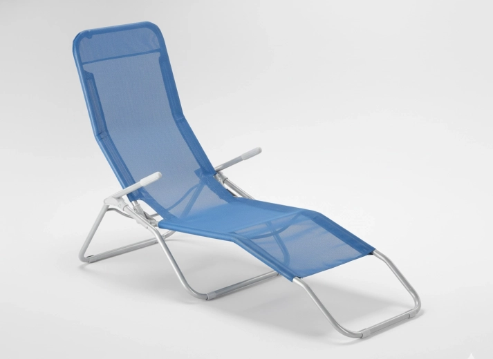 Vrtna ležaljka plava 137 × 58 × 24/H94 cm