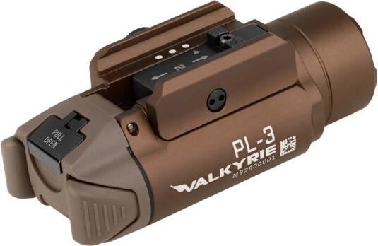 Taktička svjetiljka za oružje Olight PL-3R Valkyrie Desert Tan, punjiva 900 mAh