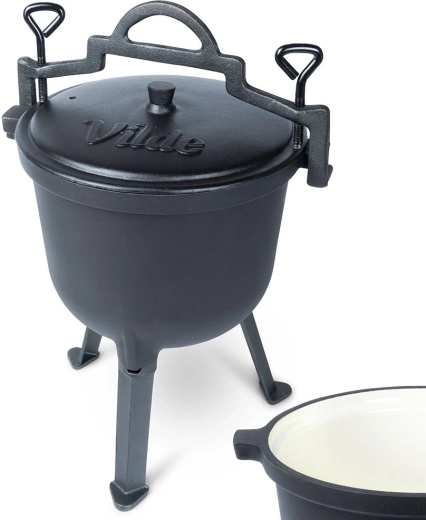 Željezni kotlić s emajlom na nogicama s poklopcem 8 l VILDE CAST LINE