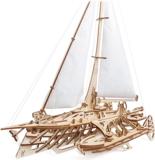 Ugears 3D drvena mehanička jedrilica Merihobus – trimaran
