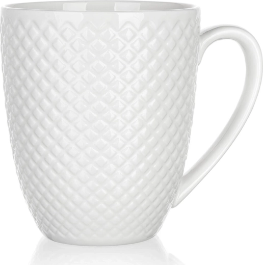 Keramička šalica DIAMOND 410 ml – bijela