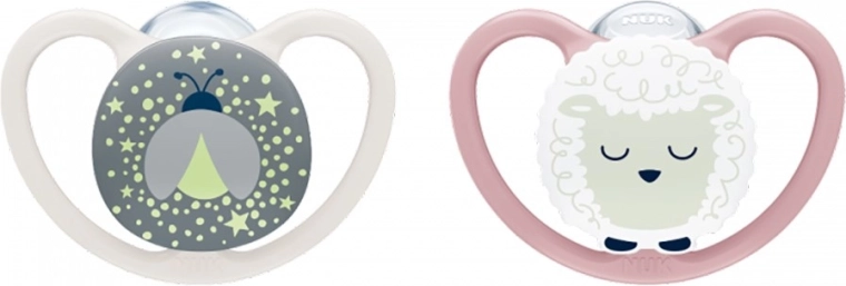 Duda NUK Perfect Match Air Night FIREFLY/SHEEP 6–18 mjeseci, 2 kom