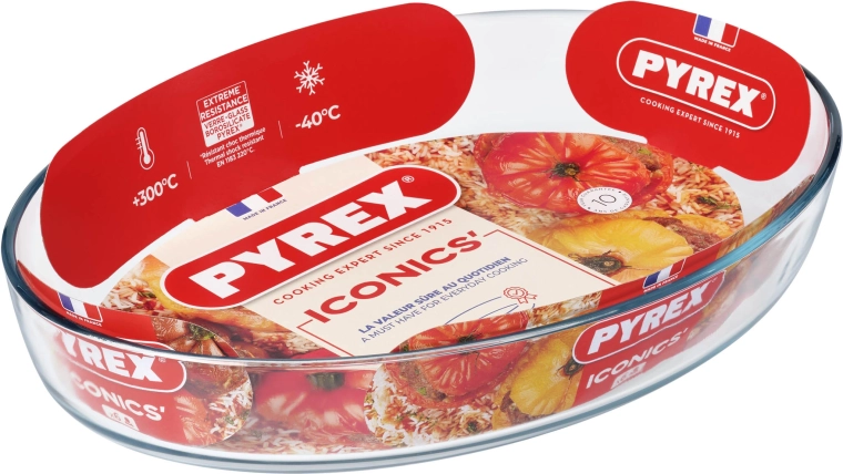 Ovalna vatrostalna posuda PYREX 4,2 l staklo 40 × 27 × 7 cm