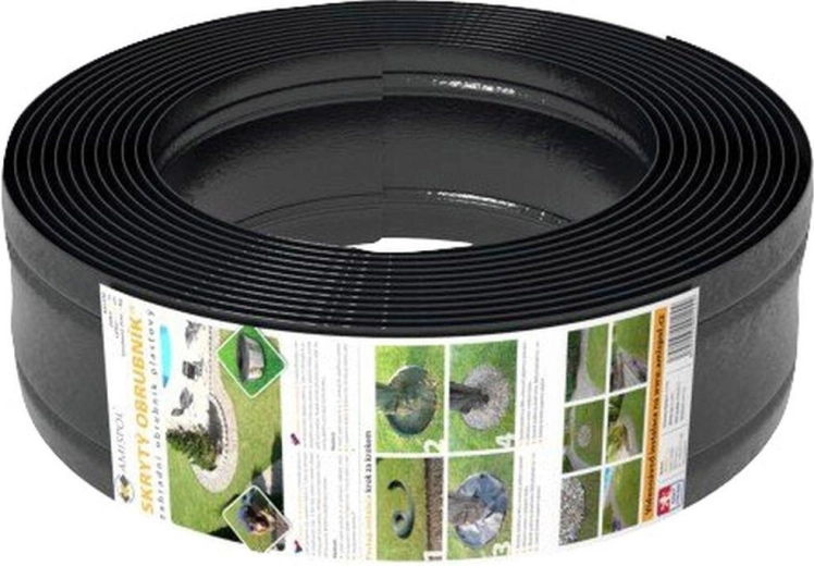 Plastični rubnjak za travnjak 12,5 cm × 6 m za gredice i staze