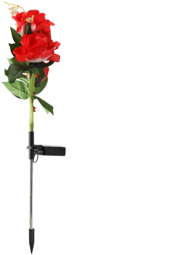 Solarna vrtna lampa ruža 70 cm, toplo bijela, 3 LED