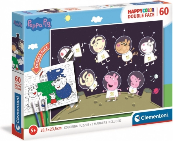 Dvosmjerna slagalica Peppa Pig u svemiru, 60 dijelova