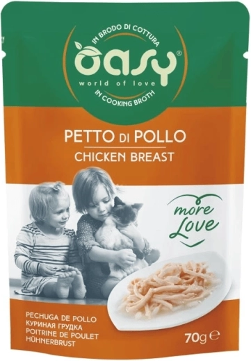 Oasy More Love pileća prsa vrećica za mačke 70 g