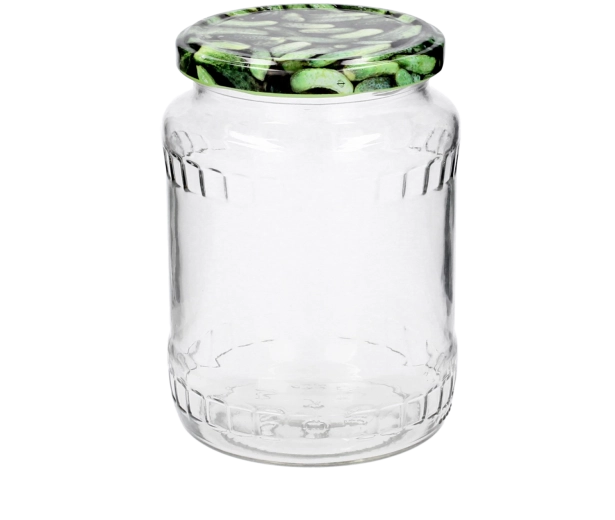 Staklena tegla za zimnicu 720 ml s metalnim poklopcem 82 mm