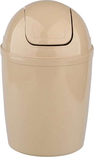 Mini koš za otpatke s preklopnim poklopcem 1,6 l, bež